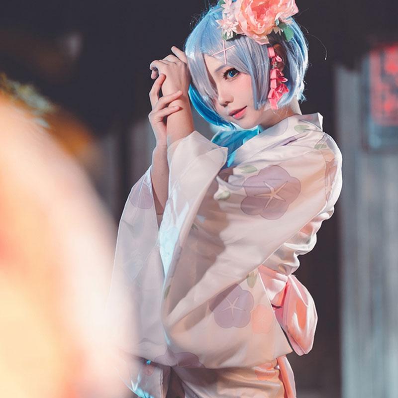 Re  Zero-Starting life in another World Rem Kimono Yukata Cosplay Costume