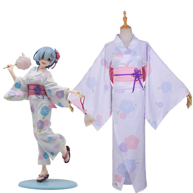 Re  Zero-Starting life in another World Rem Kimono Yukata Cosplay Costume