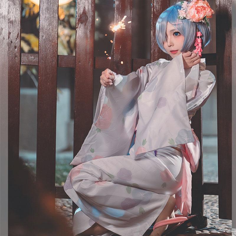 Re  Zero-Starting life in another World Rem Kimono Yukata Cosplay Costume