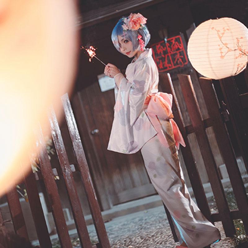 Re  Zero-Starting life in another World Rem Kimono Yukata Cosplay Costume