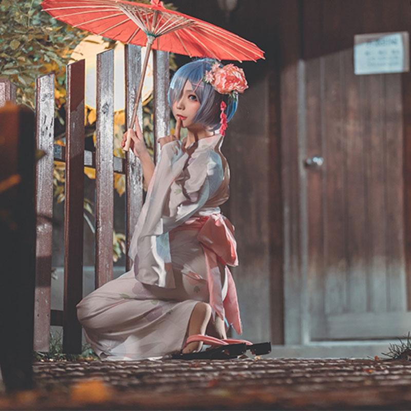 Re  Zero-Starting life in another World Rem Kimono Yukata Cosplay Costume
