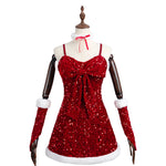 Red Christmas Dress Cosplay Costume Full Set