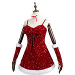 Red Christmas Dress Cosplay Costume Full Set