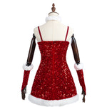 Red Christmas Dress Cosplay Costume Full Set