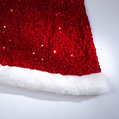 Red Christmas Dress Cosplay Costume Full Set