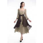 Retro Linen Long Dress and Waist Skirt Cosplay Costumes