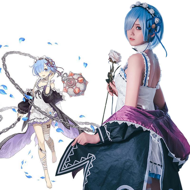 ReZERO -Starting Life in Another World Rem Ram Cosplay Costume
