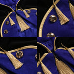 Rolecosplay Black & Gold Hooded Cosplay Costume – gold trim and tassel details