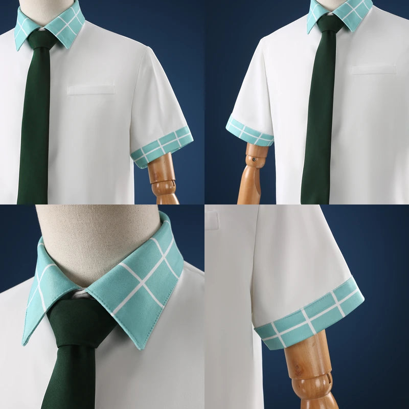 Rolecosplay Black & White Male School Uniform Cosplay Costume – top details