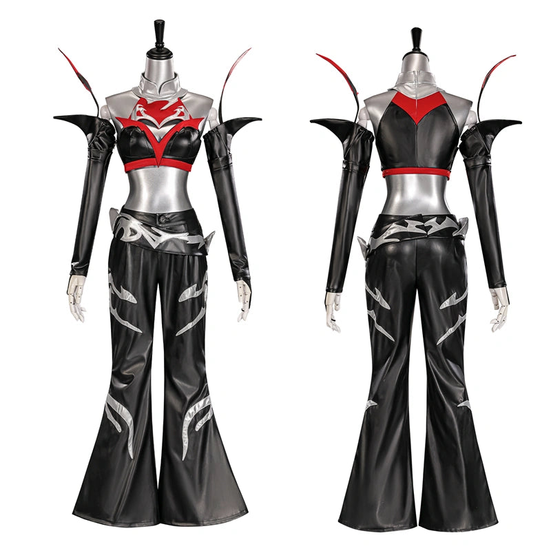 Rolecosplay K/DA Firestarter Ahri black and red cosplay costume - costume product view 2