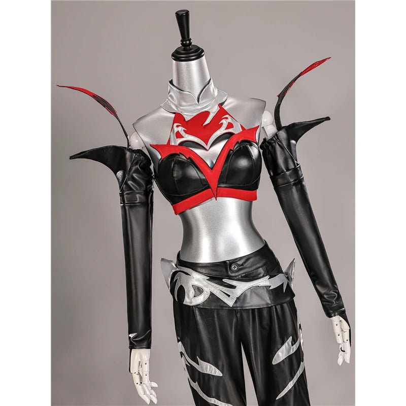 Rolecosplay K/DA Firestarter Ahri black and red cosplay costume - costume product view 4