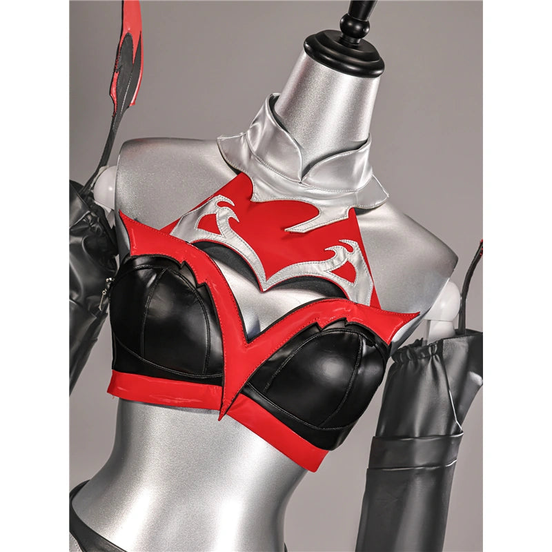 Rolecosplay K/DA Firestarter Ahri black and red cosplay costume - costume product view 6