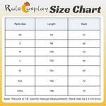 Rolecosplay League of Legends K/DA Firestarter Akali white and red cosplay costume - size chart in cm