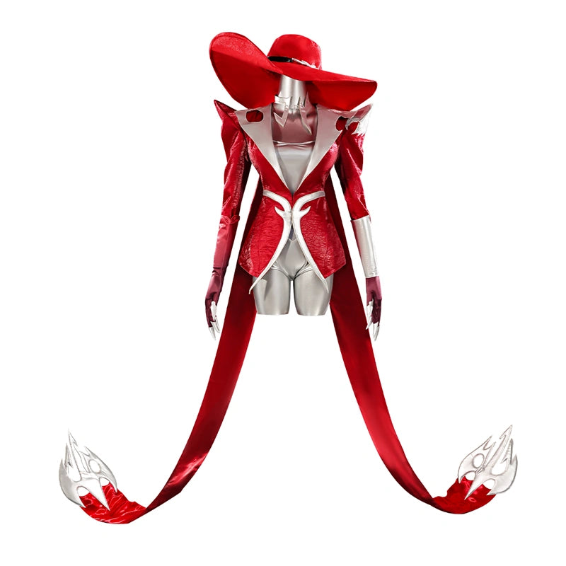 Rolecosplay K/DA Firestarter Evelynn black and red cosplay costume - costume front view