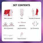 Rolecosplay League of Legends K/DA Firestarter Evelynn white and red cosplay costume - English set contents and accessories