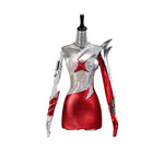 Rolecosplay League of Legends K/DA Firestarter Kai'Sa white and red cosplay costume - costume view and construction details 01