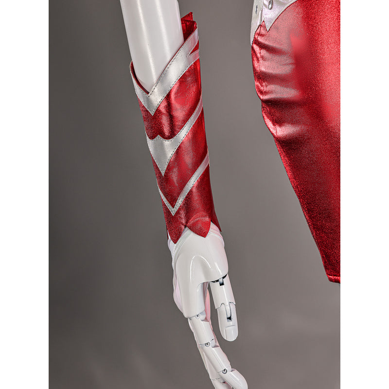 Rolecosplay League of Legends K/DA Firestarter Kai'Sa white and red cosplay costume - costume view and construction details 06