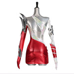 Rolecosplay League of Legends K/DA Firestarter Kai'Sa white and red cosplay costume - costume view and construction details 10