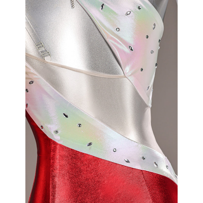 Rolecosplay League of Legends K/DA Firestarter Kai'Sa white and red cosplay costume - costume view and construction details 11