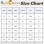 Rolecosplay Mizi & Sua Alien Stage Anakt Garden Uniform Cosplay Costume – size chart