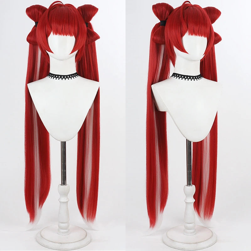 Rolecosplay Red Split-Scalp Twin-Tail Cosplay Wig – main view