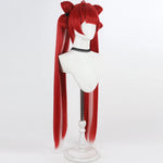 Rolecosplay Red Split-Scalp Twin-Tail Cosplay Wig – side view