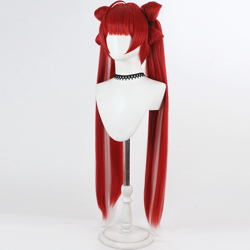 Rolecosplay Red Split-Scalp Twin-Tail Cosplay Wig – back view