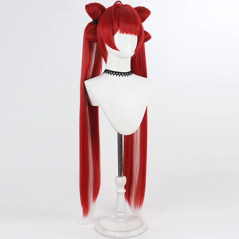 Rolecosplay Red Split-Scalp Twin-Tail Cosplay Wig – hair detail