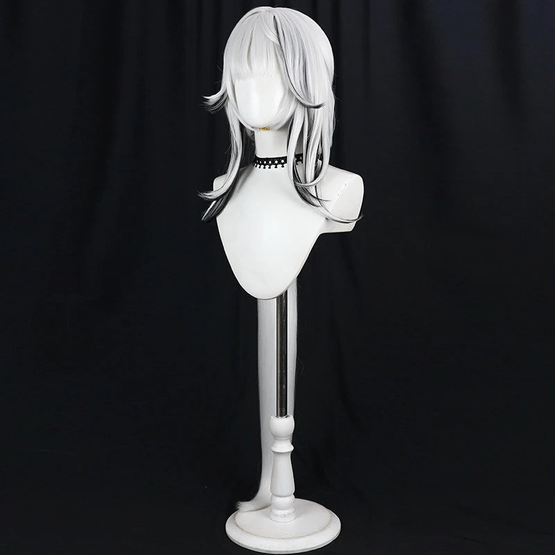 Rolecosplay Silver White Split Hairpiece Cosplay Wig – back view