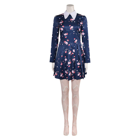 RoleCosplay Joker 2 Lady Gaga Harley Quinn Purple Floral Dress Cosplay Costume