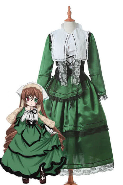 Rozen Maiden Suiseiseki Green Lolita Cosplay Costumes 