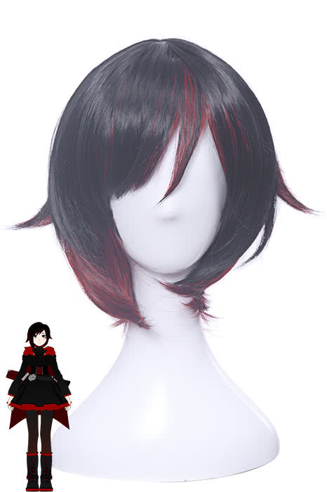 Ruby Rose Red and Black Short Cosplay Wigs