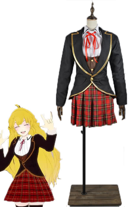 Ruby Rose Weiss Schnee Blake Belladonna Yang Xiao Beacon Academy School Uniform Cosplay Costumes
