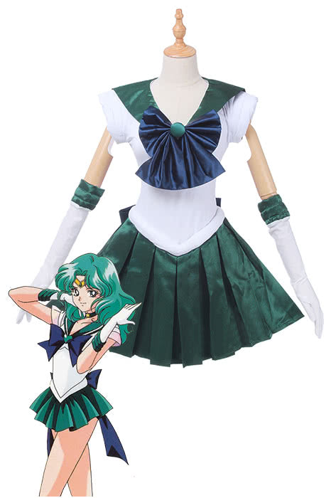 Sailor Moon Sailor Neptune Kaiou Michiru Fighting Uniform Cosplay Costume
