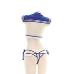 Sailor Style Bowknot Underwear Suit Cosplay Costume