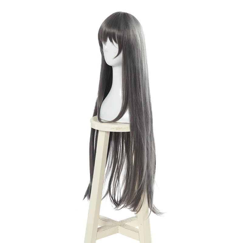 Seishun Buta Yarou wa Bunny Girl Senpai no Yume wo Minai Sakurajima Mai Dark Gray Long Cosplay Wigs