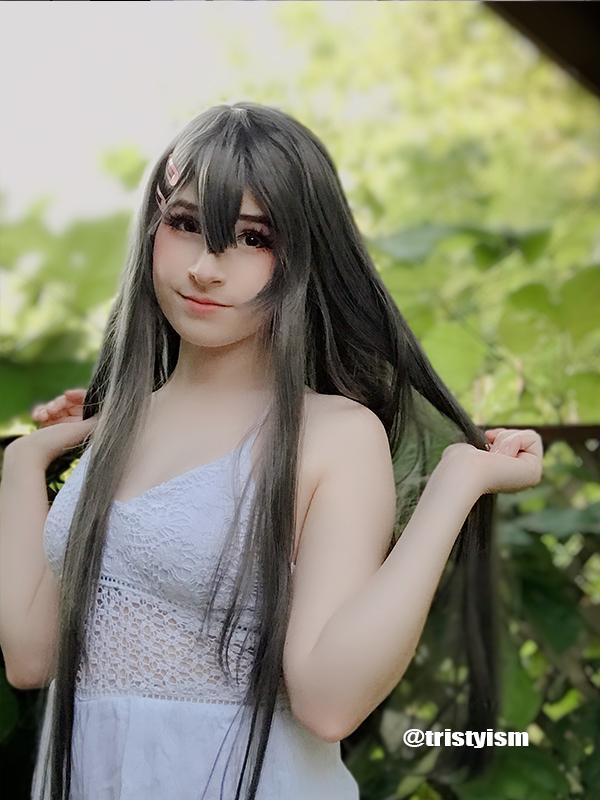 Seishun Buta Yarou wa Bunny Girl Senpai no Yume wo Minai Sakurajima Mai Dark Gray Long Cosplay Wigs