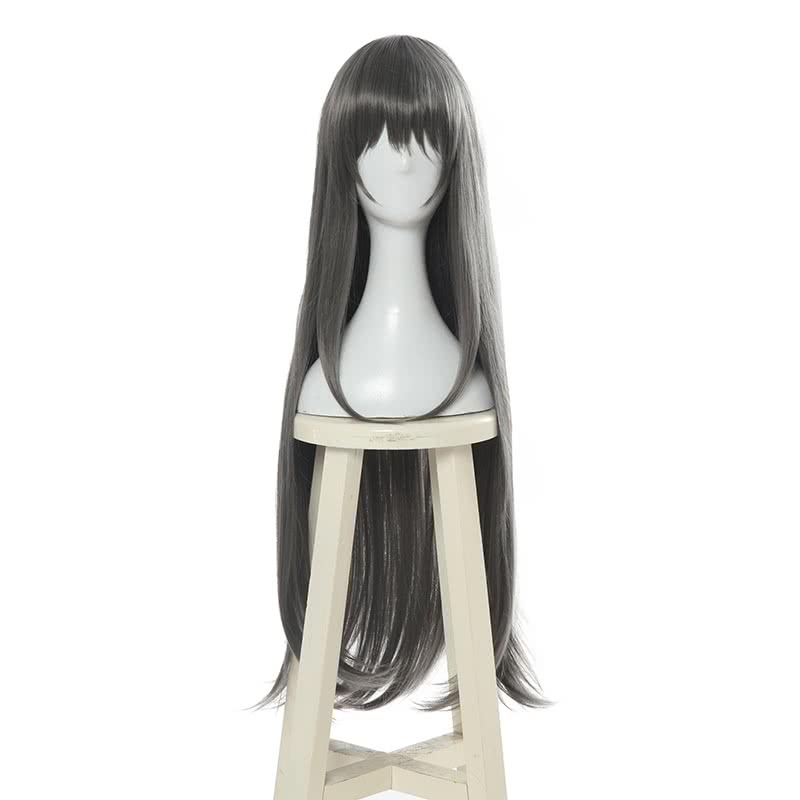 Seishun Buta Yarou wa Bunny Girl Senpai no Yume wo Minai Sakurajima Mai Dark Gray Long Cosplay Wigs