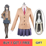 Seishun Buta Yarou wa Bunny Girl Senpai no Yume wo Minai Sakurajima Mai  School Uniform Cosplay Costume