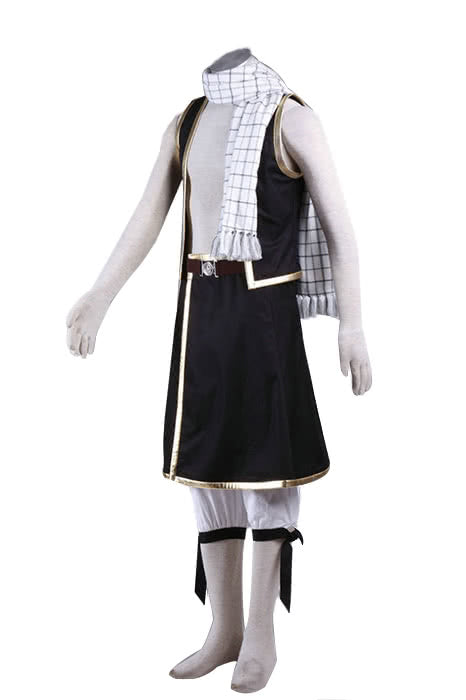 Fairy Tail Natsu Dragneel Cosplay Costume Black Suit 1nd