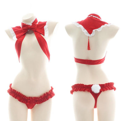Sexy Loving Bikini Suit Rabbit Tail Christmas Cosplay Costume