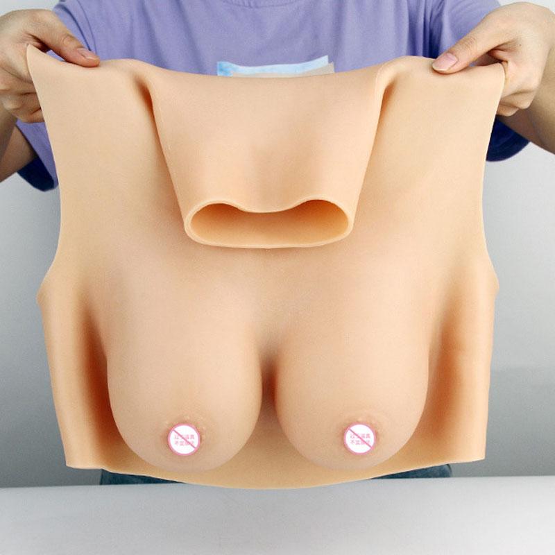 Silicone Breast Forms Fake Artificial  Boobs Cosplay Chest Prop