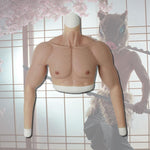 Silicone False Fake Muscle Elasticity Chest Man 4 Color Cosplay Prop 