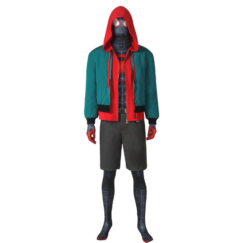 Spider-Man: Into the Spider-Verse Miles Morales Cosplay Costume Halloween Bodysuit