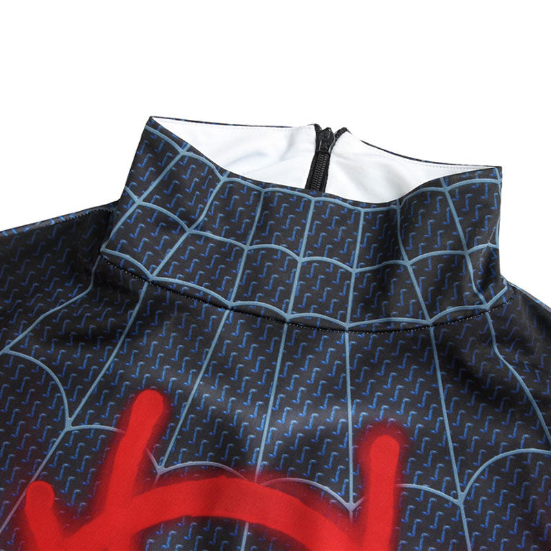 Spider-Man: Into the Spider-Verse Miles Morales Cosplay Costume Halloween Bodysuit
