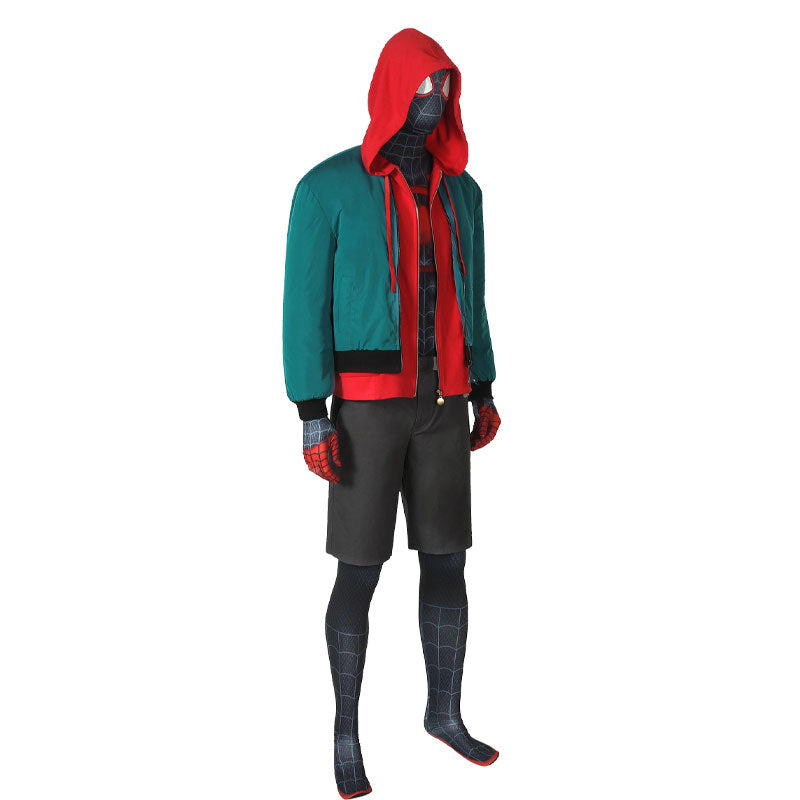 Spider-Man: Into the Spider-Verse Miles Morales Cosplay Costume Halloween Bodysuit