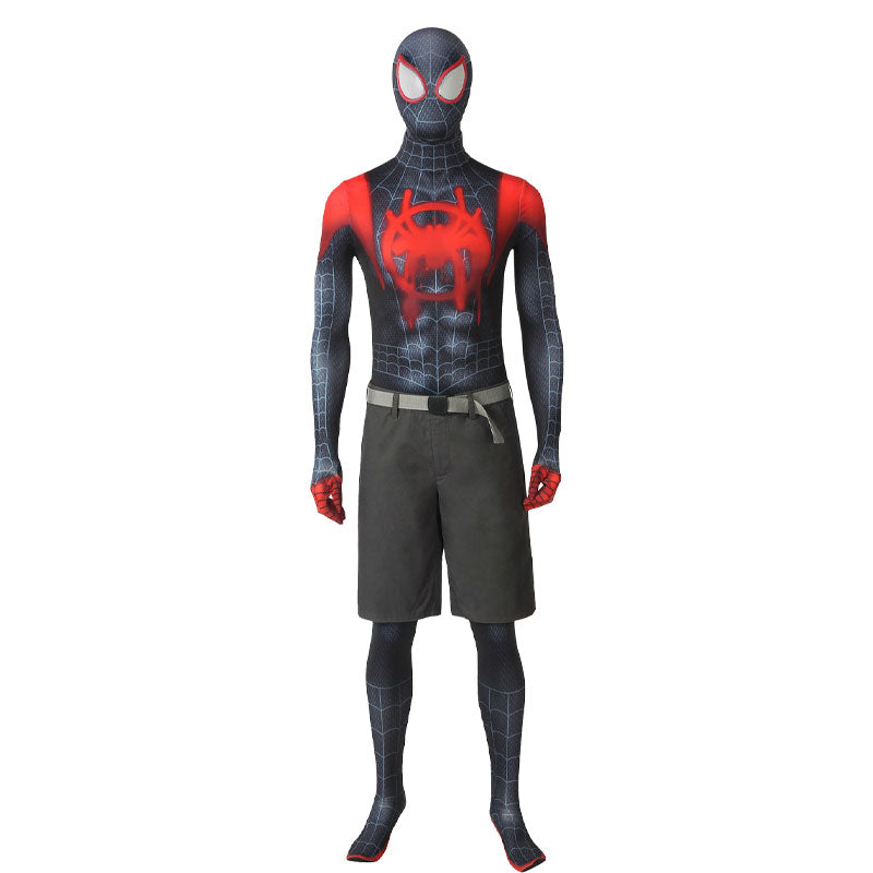 Spider-Man: Into the Spider-Verse Miles Morales Cosplay Costume Halloween Bodysuit