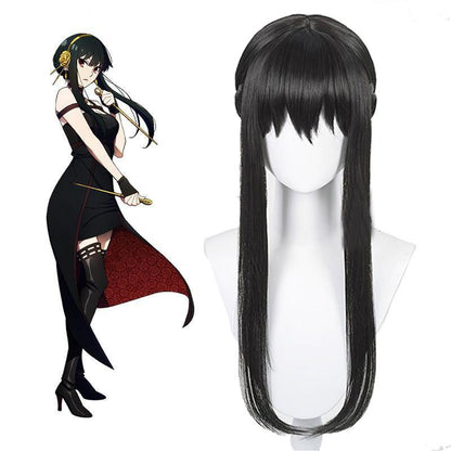 SPY×FAMILY Forger Yor Black Long Cosplay Wigs