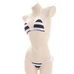 Striped Cotton Bikini 3 Color Cosplay Costume