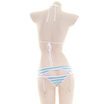 Striped Japanese Cute Bikini 2 Colors Cosplay Costume